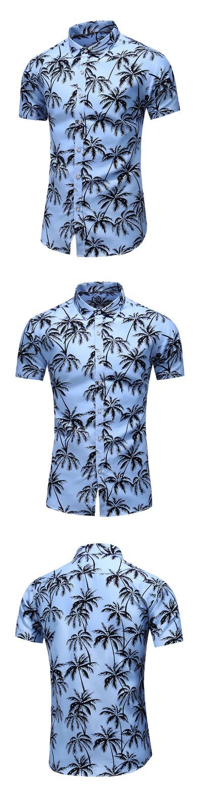 Camisa Estampada Slim Fit de Manga Corta para Hombre - Image 8