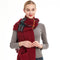 Plaid Imitation Cashmere Scarf with Pockets and Fringes