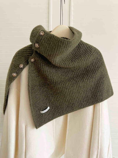 Capa Tejida de Lana con Cuello Alto Abrigador - Image 10