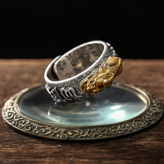 Anillo Pixiu de Plata 99 Pura para Hombre - Tránsito y Meridiano del Corazón - Image 10