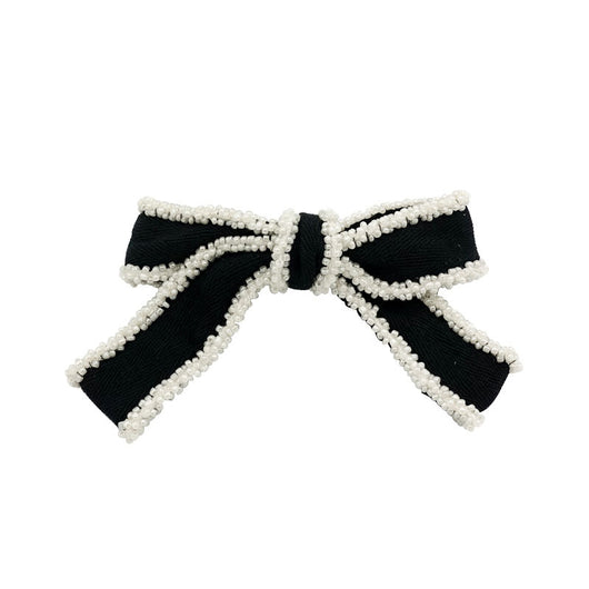 Diadema Elegante con Moño Blanco y Detalles Perlados - Image 5