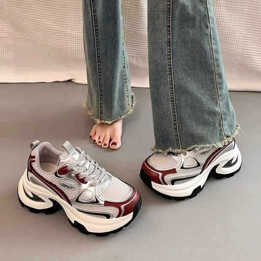 Tenis Plataforma Respirable para Mujer - Zapatillas Chunky con Altura Aumentada - Image 2