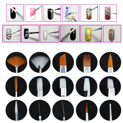 Set de 20 Brochas de Maquillaje Profesional con Acabado Diamante - Image 6