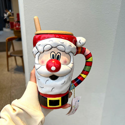 Taza Cerámica Navideña con Diseño Reno y Papá Noel - Image 7