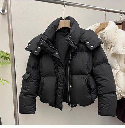 Chaqueta Acolchada Suelta con Capucha para Mujer - Image 8