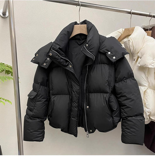 Chaqueta Acolchada Suelta con Capucha para Mujer - Image 8