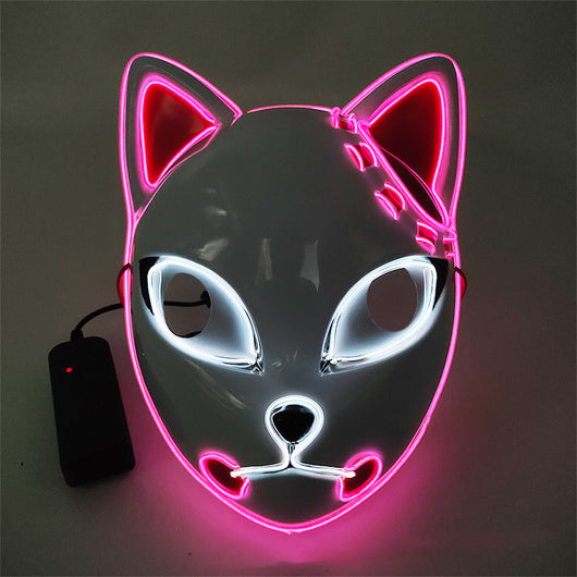 Máscara Luminosa de Anime para Cosplay y Eventos Comic
