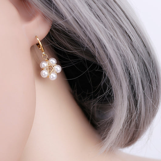 Aretes de Perla Artesanales Lujo Ligero Serie Océano - Clip Europeo Americano - Image 28