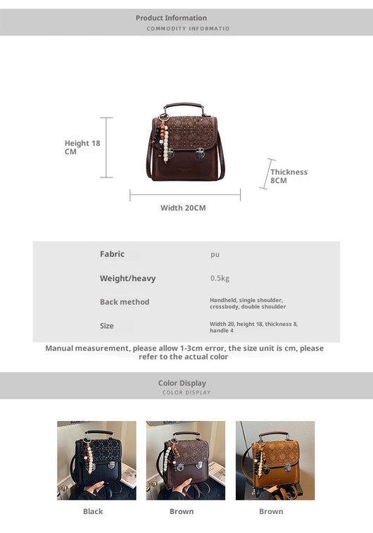 Bolsa Mensajera Cuadrada Texturizada para Mujer - Compacta y Versátil - Image 37