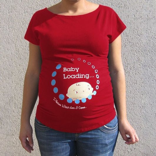 Camiseta Premamá Gris Talla Grande Estilo Europeo Americano - Image 4