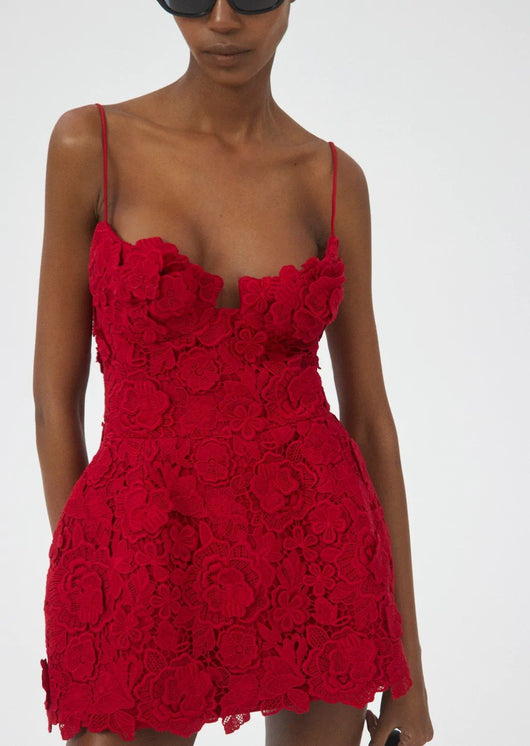 Vestido Sling Estampado Rojo Elegante y Sensual - Image 5