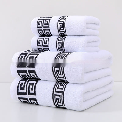 Toalla de Baño Jacquard de Algodón con Diseño Satinado Ancho - Image 6