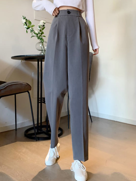 Pantalones de Traje Rectos Cintura Alta Oversize para Mujer - Image 12
