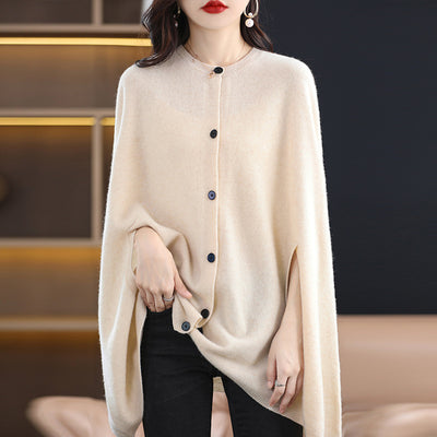 Poncho de Lana Tejido sin Mangas Temperament Wild - Image 12