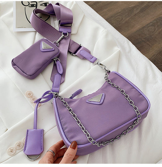 Bolso Bandolera Mujer Texturizado Tendencia Coreana con Cadena - Image 10