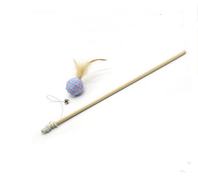 Juguete Interactivo para Gatos - Vara de Madera Artesanal con Ratón - Image 37