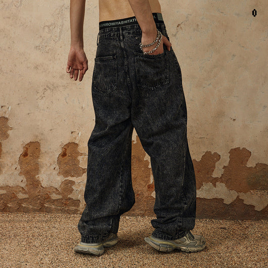 Jeans Holgados con Diseño Plisado y Estampado Copo de Nieve - Image 14