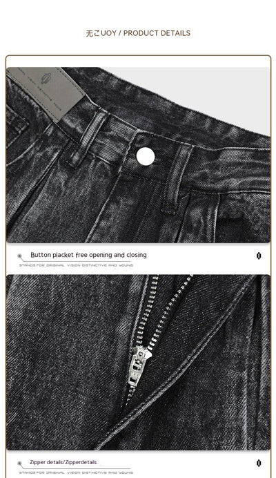 Jeans Holgados con Diseño Plisado y Estampado Copo de Nieve - Image 15