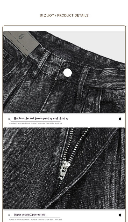 Jeans Holgados con Diseño Plisado y Estampado Copo de Nieve - Image 25