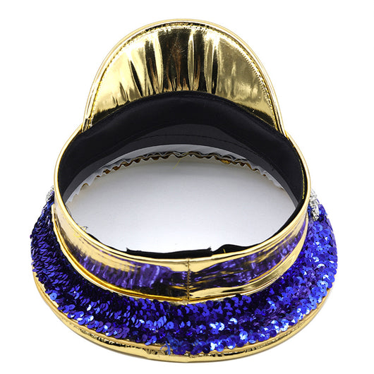 Gorra Azul Marino con Coronas de Diamantes y Cuero - Image 8