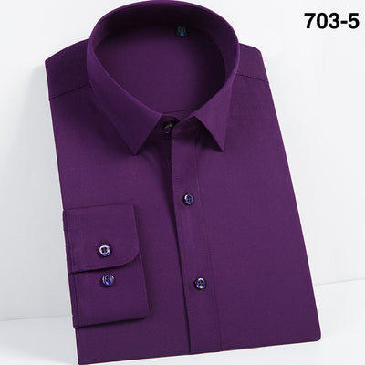 Camisa de Fibra de Bambú con Puños Franceses de Manga Larga - Image 43