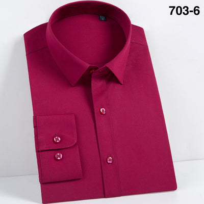 Camisa de Fibra de Bambú con Puños Franceses de Manga Larga - Image 44