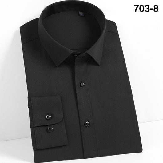 Camisa de Fibra de Bambú con Puños Franceses de Manga Larga - Image 46