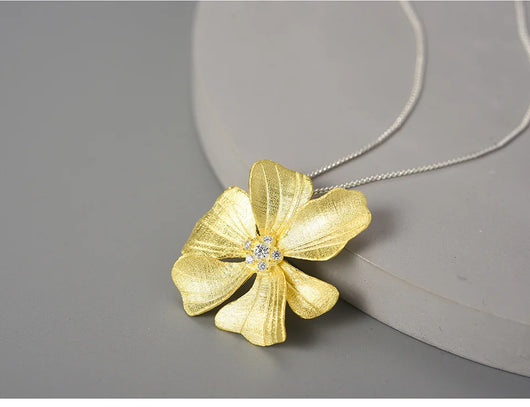 Colgante de Plata Pura con Peonía de Pétalos Delicados - Image 27