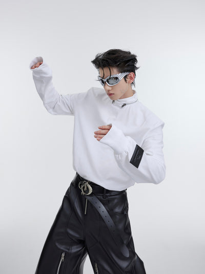 Camisa de Cuello Alto con Cierre y Hombreras - Image 10