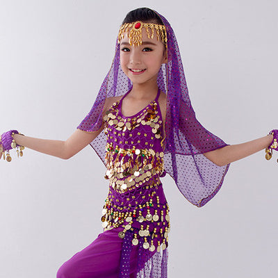 Traje de Danza India Xinjiang para Niñas - Disfraz de Danza del Vientre Infantil - Image 14