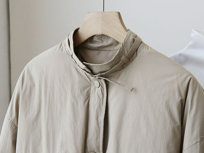 Chaqueta Acolchada Mujer Cuello Redondo con Botones - Image 15