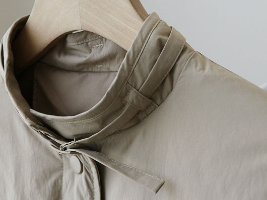 Chaqueta Acolchada Mujer Cuello Redondo con Botones - Image 19