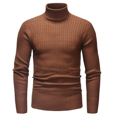 Suéter Cuello Alto Tejido Slim Fit para Hombre - Colores Sólidos - Image 14