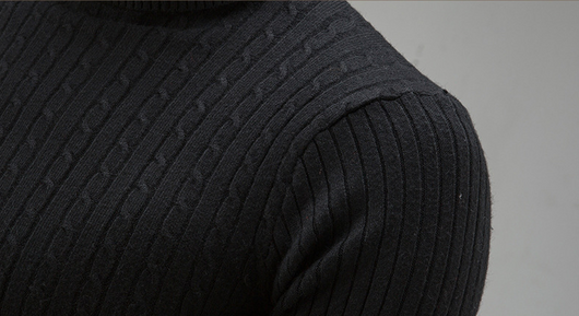 Suéter Cuello Alto Tejido Slim Fit para Hombre - Colores Sólidos - Image 20