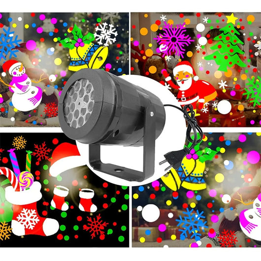 Proyector de Luces Navideñas LED con Copos de Nieve Rotatorios para Exteriores - Image 17