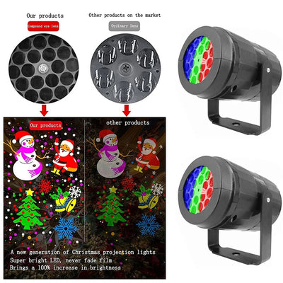 Proyector de Luces Navideñas LED con Copos de Nieve Rotatorios para Exteriores - Image 19