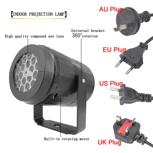 Proyector de Luces Navideñas LED con Copos de Nieve Rotatorios para Exteriores - Image 21