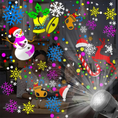 Proyector de Luces Navideñas LED con Copos de Nieve Rotatorios para Exteriores - Image 24