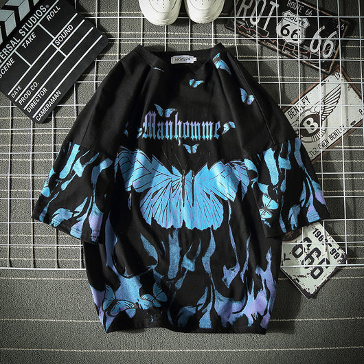 Camiseta Hip Hop Graffiti de Manga Corta para Hombre - Image 7