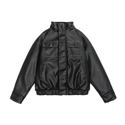 Chaqueta Retro Americana de Cuero y Pelaje - Image 9