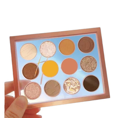 Paleta de Sombras Amber de 12 Tonos - Maquillaje Profesional - Image 10