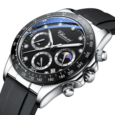 Reloj Deportivo Multifuncional con Banda de Silicona - Tres Esferas y Seis Agujas - Image 7