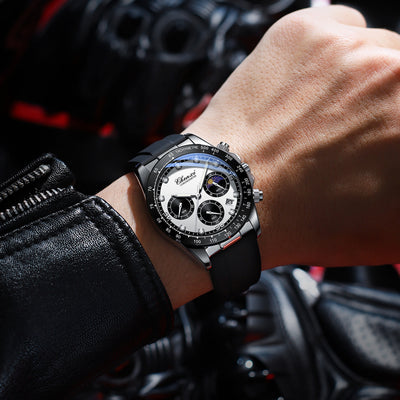 Reloj Deportivo Multifuncional con Banda de Silicona - Tres Esferas y Seis Agujas - Image 9