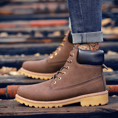 Botas Casuales Impermeables con Caña Alta y Cordones - Image 12