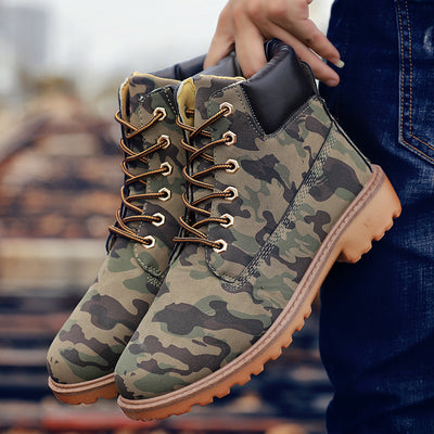 Botas Casuales Impermeables con Caña Alta y Cordones - Image 14