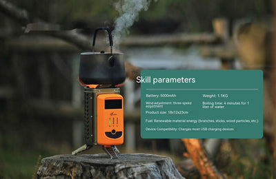 Estufa de Camping Plegable con Generador Térmico y Detección Inteligente - Image 8