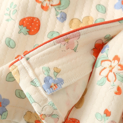 Pijama Acolchado Tres Capas Mujer Suelto Solapas Calorías Ropa de Casa - Image 27
