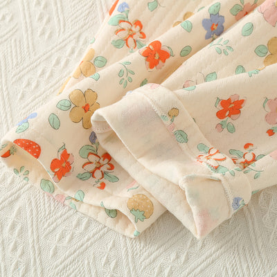 Pijama Acolchado Tres Capas Mujer Suelto Solapas Calorías Ropa de Casa - Image 29