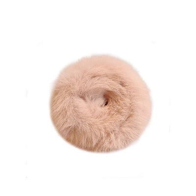 Coleta de Felpa de Piel Sintética para Niña - Accesorio de Otoño/Invierno - Image 15