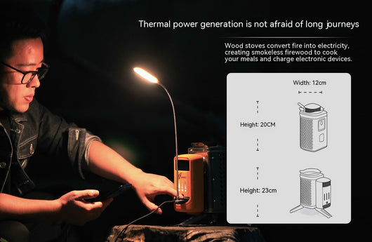 Estufa de Camping Plegable con Generador Térmico y Detección Inteligente - Image 13